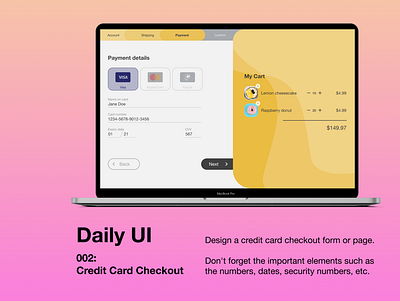 Daily UI - 002 Credit card checkout daily 100 challenge daily ui 002 dailyui dailyuichallenge design figma uidesign uxdesign
