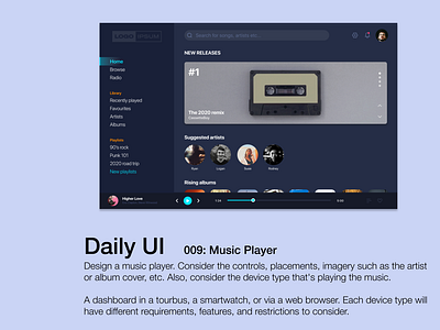 Daily UI - 009 Music player