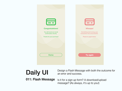 Daily UI - 011 Flash message daily 100 challenge daily ui 011 dailyui dailyuichallenge design figma ui uidesign ux uxdesign