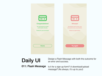 Daily UI - 011 Flash message