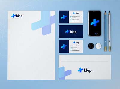 klep Visual Identity branding design doctor graphic design heath icon logo minimal paper ui visit card visual visual identity web webdesign