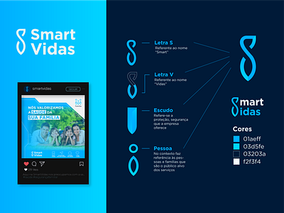 SmartVidas Visual Identity Process branding design graphic design health icon instagram logo minimal post safe safety