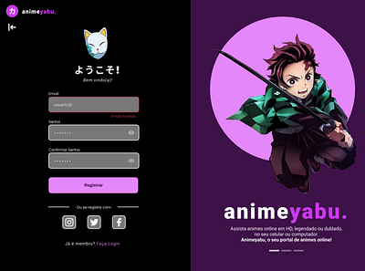 Sign Up Page - Daily UI #001 [Web] anime login sign up ui web