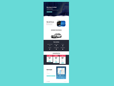 Blue Dream Car Wash - Landing Page landing page ui webdesign