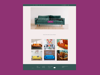 Furniture - Home Page landing page ui web design