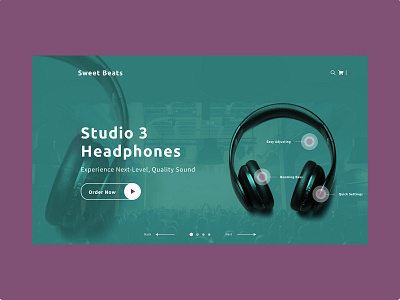 Headphones Product Page adobe photoshop adobe xd landing page product page design ux webdesign