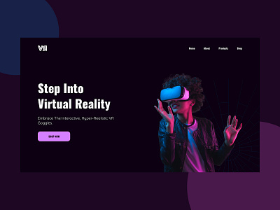 VR Web Design adobe illustrator adobe photoshop adobe xd tech design vr design vr website web design web designer
