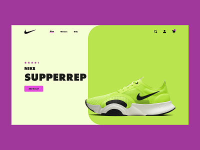 Nike Landing Page adobe illustrator adobe photoshop nike sneaker design ux web design