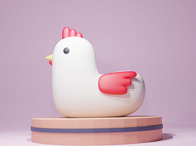 Chick Chick 3d 3d render art blender blender3d chicken design digital graphic design illustration