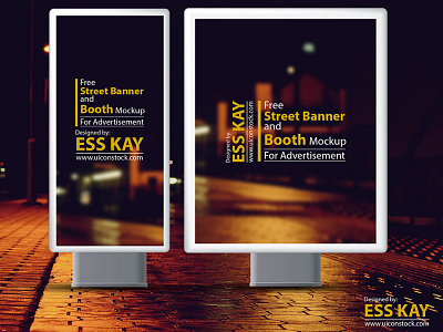 Free Street Banner And Booth Mockup For Advertisement free mockup mockup