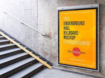 Free Underground Hall Billboard Mockup For Advertisement by Ess Kay ...