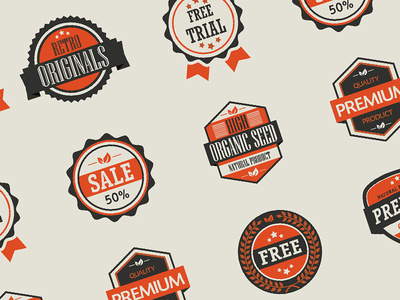 10 Free Vector Vintage Badges