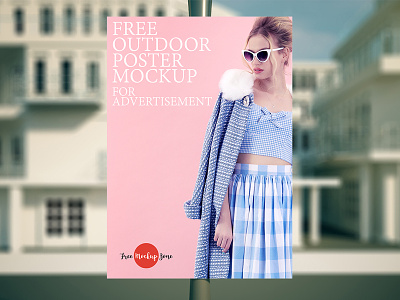 Free Outdoor Poster Mockup For Advertisement freebies mockup