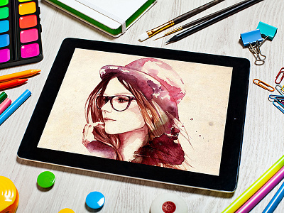 Free Artist Tablet Mockup freebies mockup