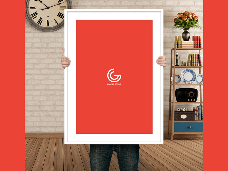 Free Man Holding Poster Mockup By Ess Kay | Uiconstock On Dribbble