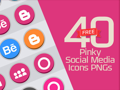 40 Free Pinky Social Media Icons freebies icons social media icons