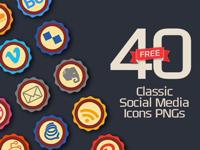 40 Free Classic Social Media Icons social media icons freebies icons