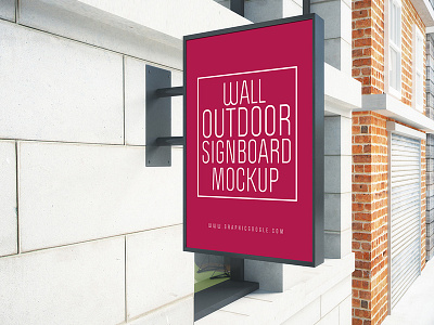 Wall Outdoor Signboard Mockup free mockup mockup wall branding mockup
