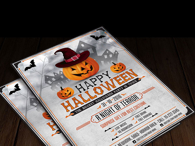 Scary Halloween Night Flyer Design Template PSD halloween halloween flyer halloween flyer template