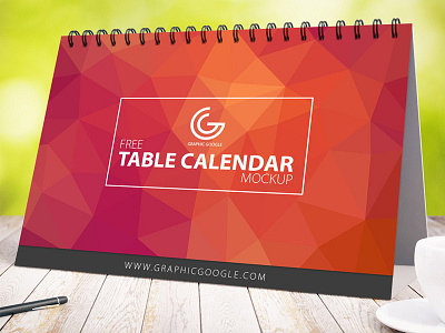 Free Table Calendar Mock-up For 2017