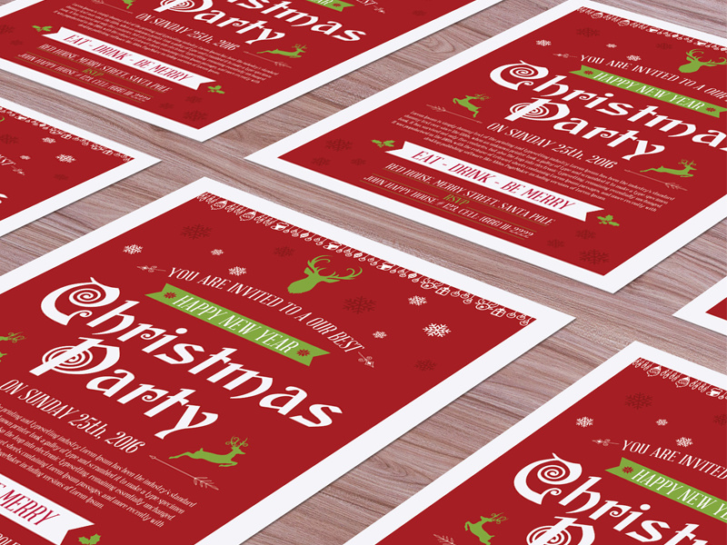 Free christmas flyer mock up psd