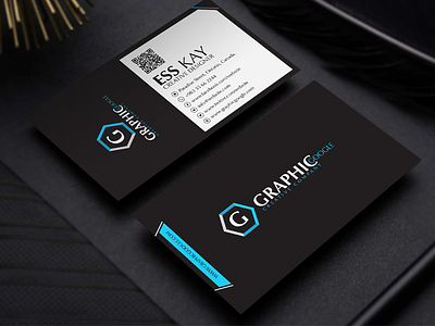 Free Modern Black Business Card Template Design