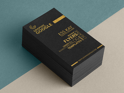 Free Golden Foil Texture Business Card Mock-up Psd