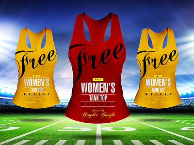 Free Front View Women’s Tank Top Mock-up Psd sports mock up womens tank top mock up