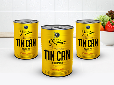 Exclusive Tin Can Mock-Up Psd For Packaging can mock up tin
