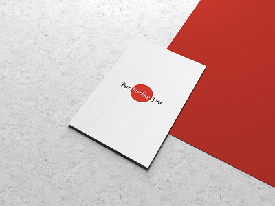 Free Business Card Mockup on Marbal Background