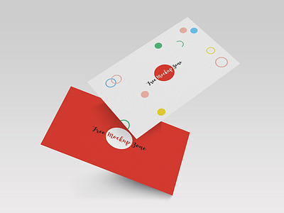 Free Falling Business Card Mockup PSD Template