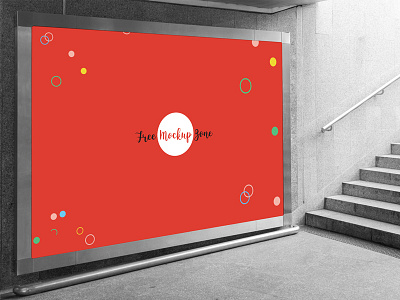 Free Underground Horizontal Billboard Mockup For Advertisement