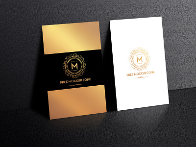 Free Standing Display Business Card Mockup