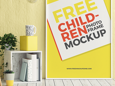 Free Children Room Photo Frame Mockup