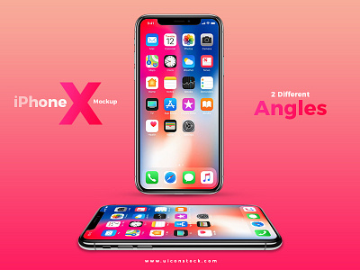 Free iPhone X Mockup With 2 Different Angles