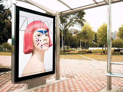 Free Outdoor Branding Bus Stop Billboard Mockup PSD 2018