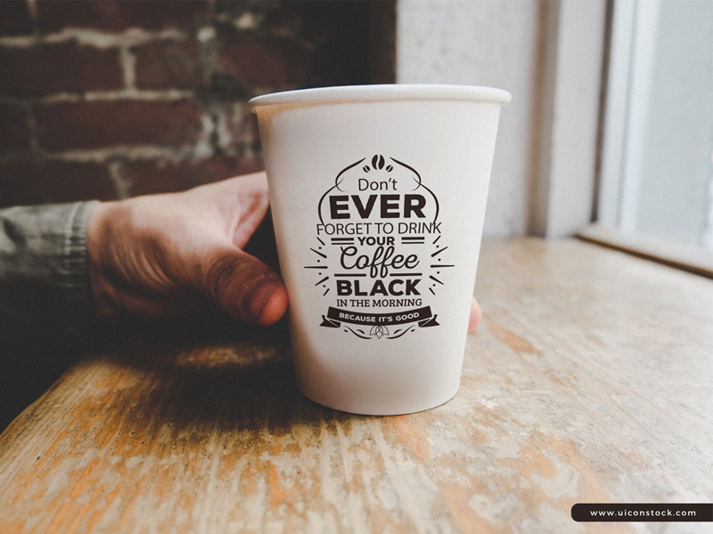 Download Free Vintage Coffee Cup Mockup For Logo Branding by Ess Kay | uiconstock on Dribbble