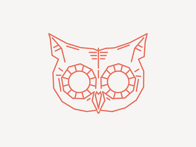 Owlin' animal flat identity illustration line line art stroke vector