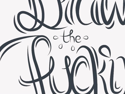 Draw The Fucking Owl hack days hand lettering illustrator lettering