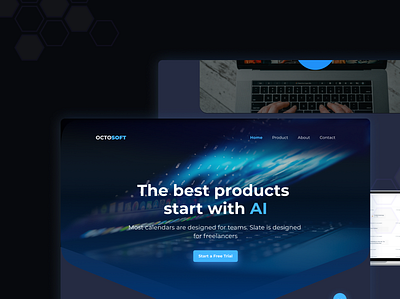 AI Company Landing page graphic design ui visual design