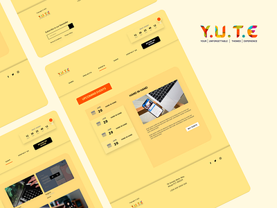 Event Management Website design ui ux visual design