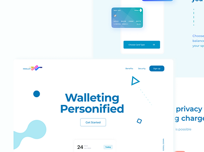 Wallet Landing Page branding design fintech graphic design ui visual design