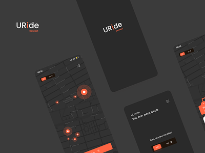 URide - Campus Taxi Hailing App design ui visual design