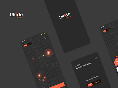 URide - Campus Taxi Hailing App design ui visual design