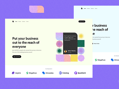 Startup Landing page design concept