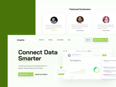 Concept Landing Page Design - Analytika