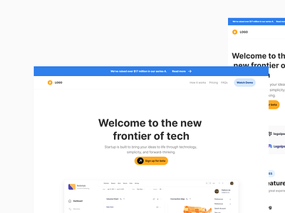 Startup Landing page Concept Website