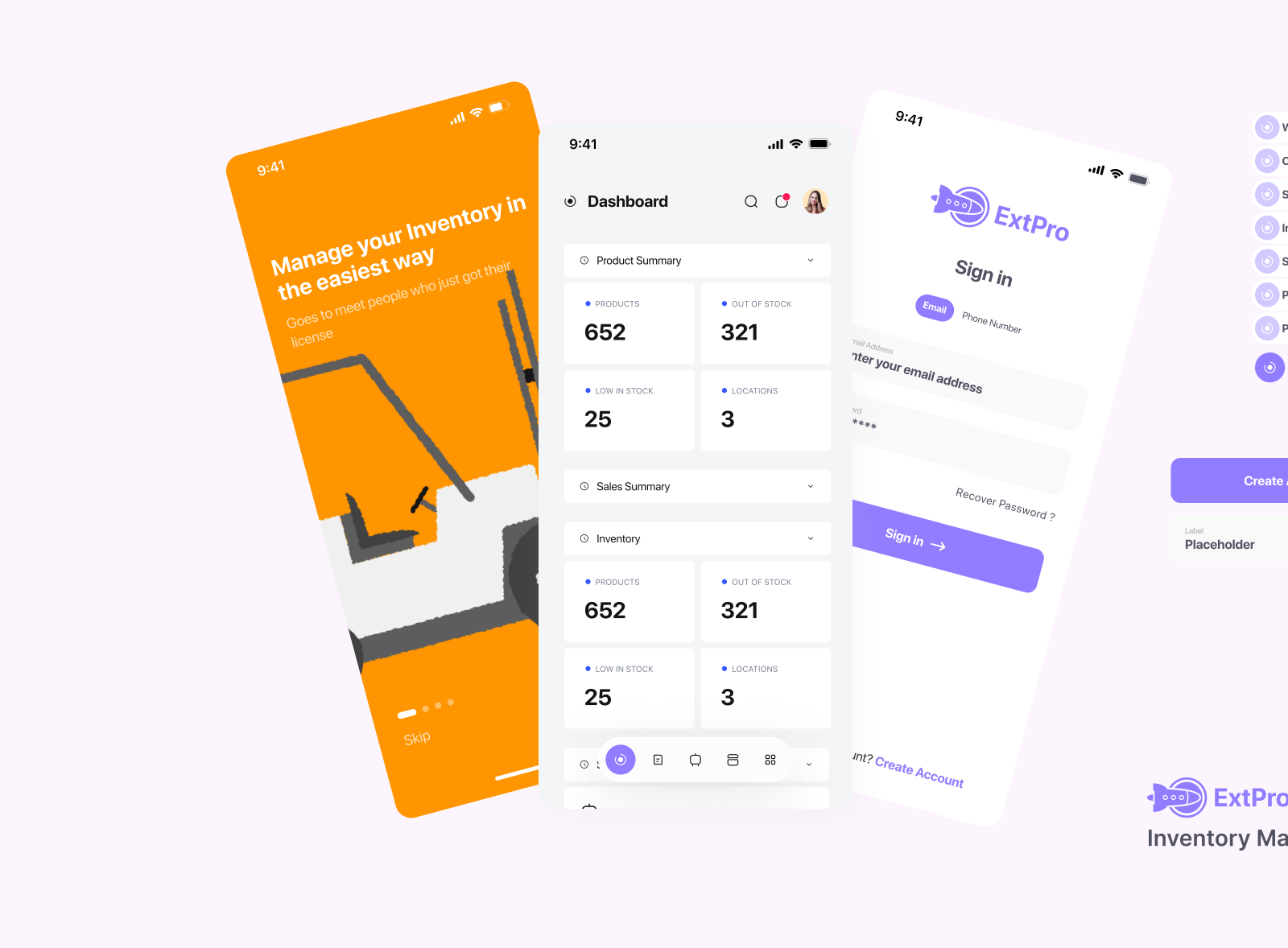 ExtPRO Inventory app by Dare Goodness on Dribbble