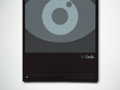 Blink design poster screen print