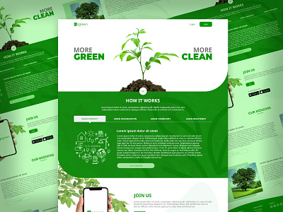 Go Green - Landing Page go green green landing landing page ui web web design website website design